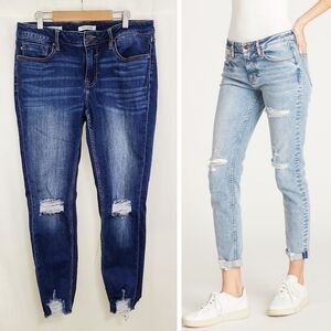 Vigoss Thompson Tomboy boyfriend jeans distressed dark wash size 29